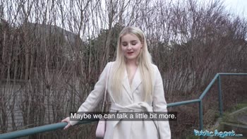 Blonde Californian Siren Sucks and Fucks a Massive European Cock in Public