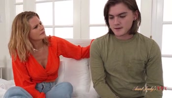 AuntJudysXXX - 50yo Mature Stepmom Reya Lovenlight Lets Her Stepson Pay His Debt in Cum