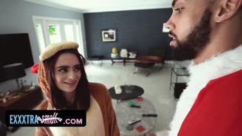 Petite Christmas Surprise: Naughty Girl Spanked for Not Doing Duties