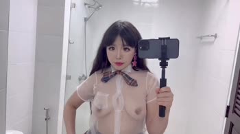 Kikifourever's Asian Beauty in Clear School Uniforms