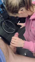 Blonde's Sizzling Smoke Break: Quad Ride Surprise Ends in Steamy Facial