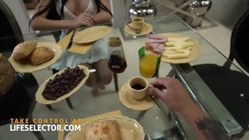 Dirty Threesome Leads to Anal Sex with GF and Cute Blonde Yoga Babe