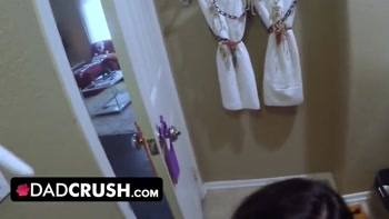 DadCrush - Sweet Babe Celebrated Holloween By Getting Her Tight Twat Plowed Hard By Big Cock