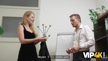 VIP4K. Hailey White is fucking in the Office