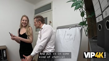 VIP4K. Hailey White is fucking in the Office