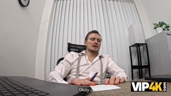 VIP4K. Hailey White is fucking in the Office