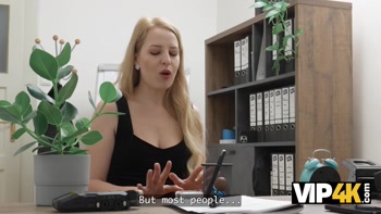 VIP4K. Hailey White is fucking in the Office