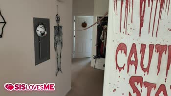 Katie Kush's Trick or Treat: Stepbro's Monster Cock for Petite Stepsister