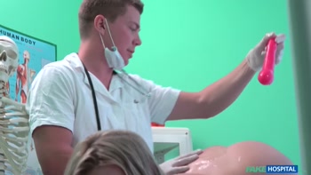 Cute TEEN (18+) has ANAL sex the doctor and a hot blonde NURSE - Fake Hospital