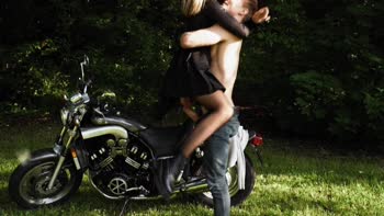 Merida Sat Rides Hard on His Motorbike for a Public BJ