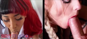 Blowjob Bonanza: British Babes Face Off in Sizzling Spit Showdown