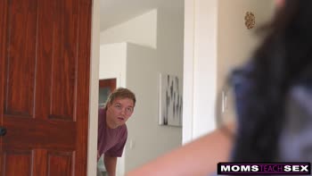 New Slutty Stepmom Demi Diveena Gives Stepson & His Friend a Double Dick Lick Test
