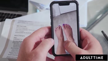 Lilith Grace Teases Stepdad Charles Dera with Sizzling Foot Videos and Dildos