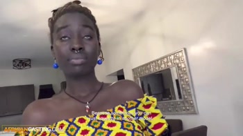 Black Babe Sucks Big Cock Deep Throat Style & Swallows Cum POV