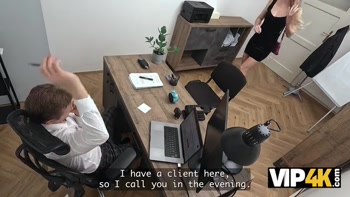 VIP4K. He wanted her to try his Cock right on the Office Desk