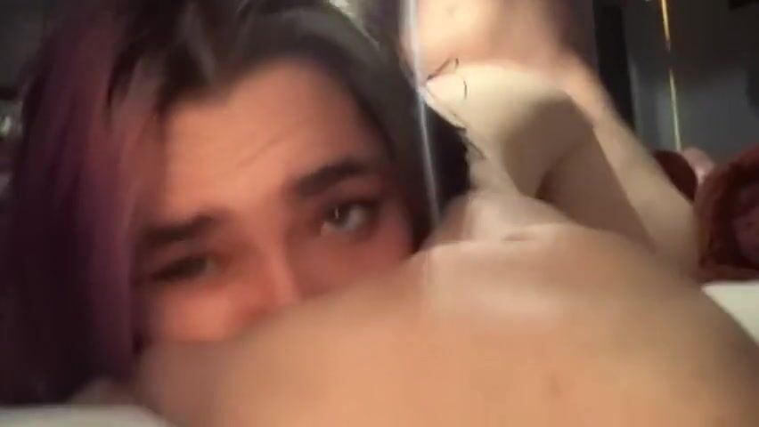 Chubby Goth Girl Gets back Shots