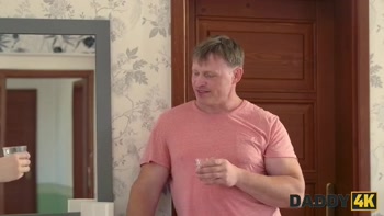 DADDY4K. Daddy's stepson is dating a hot girl with big tits, so Daddy fucked her