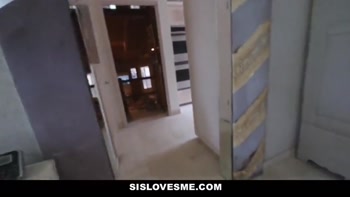 Bratty stepsister gets fooled into sucking cock
