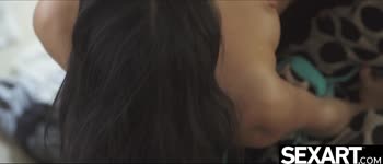 Taissia's Sultry Doggy Style Seduction: Petite Brunette's Intense Orgasm