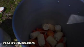 REALITY KINGS - Cheerleader Kait’s Wild Outdoor Bash Heats Up With Tit Flashes, Pussy Eating And Cheered-On Sex