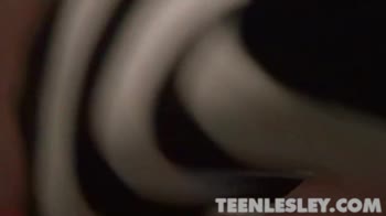 Teen (18+) Lesley's Petite Perfection: Masturbating Her Tight Brunette Pussy