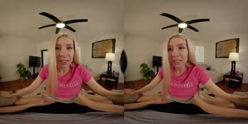 Blonde Stepsis Spins Fantasies With Stepbro's Hard-On