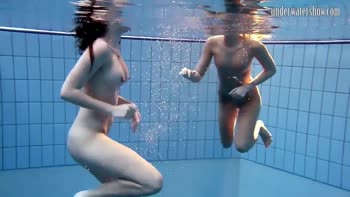 Monica Sizzles with Janka & Andrea in Sensual Underwater Lesbian Delights