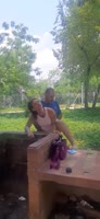 AnysJobs' Outdoor Adventure: Public Blowjob & Rough Sex