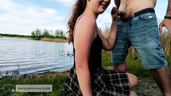 MariaantoninaiON: Lake-Side Surprise Blowjob & Forest Frenzy