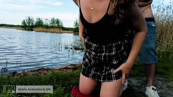 MariaantoninaiON: Lake-Side Surprise Blowjob & Forest Frenzy