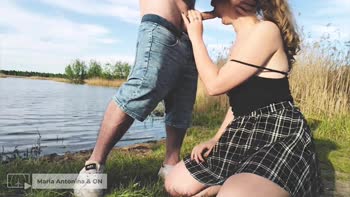 MariaantoninaiON: Lake-Side Surprise Blowjob & Forest Frenzy