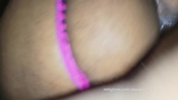 Papifire100's Tiny Ebony Cutie Takes It Condom-Free