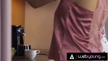 Blonde Babe Teases Roommate with Sizzling Dance Moves