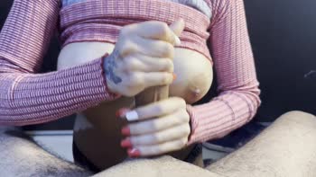 SweetBrunette69's College Girlfriend POV - Big Tits and Big Cock Jerk Off