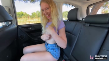 Blonde Teen (18+) Kallie Taylor's Public POV Casting Debut