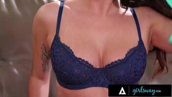 Gina Valentina Craves Karlee Grey's Kiss in Scorching College Girl Lesbic Threesome