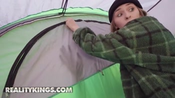 REALITY KINGS - Angel Youngs Gets Pounded By The Tree Then Moves In The Tent For Some Proper Anal Fucking