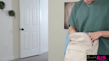 Mischievous Myra Moans Convinces Stepbro to Leave the Condoms Behind & Fuck Her Bareback