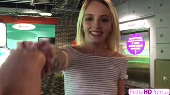 Petite Blonde Cutie Kate Bloom Goes For Carousel Ride Then Rides Cock