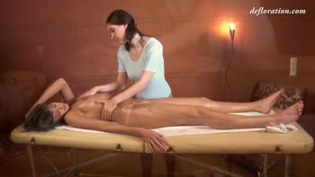 Melena A's First-Time Innocence Crumbles in Sensual Solo Massage