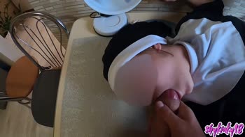 Shykinky18's Halloween Hustle: Nun Interrupts Morning Masturbation for Gaping Anal Squirt