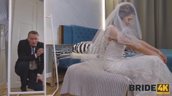 BRIDE4K. Couple decided to copulate in the bedroom before the wedding ceremony