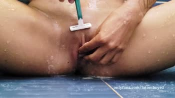Latomboyrd's Tiny Pink Paradise: Shaved Pussy Solo