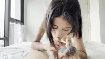 Sofy Nix Sucks Cock Hard in Scorching Blowjob