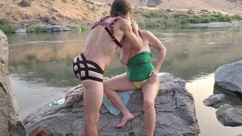 River Delight: AfterMoonDelight's Outdoor Squirt Show