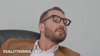 REALITY KINGS - Angel Youngs Hides Under The Desk & Gets Fucked With Quinton While The Patient Is In The Same Room