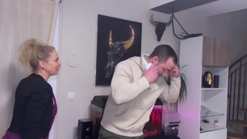 Coach Cracks Under Sylvia's Stunning Blonde Body