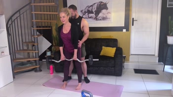 Coach Cracks Under Sylvia's Stunning Blonde Body