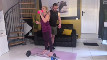 Coach Cracks Under Sylvia's Stunning Blonde Body