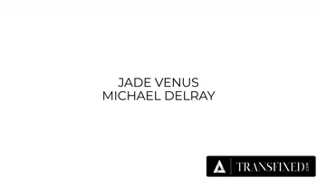 Jade Venus' Raw Ride: Hot Blonde Trans Goddess Impaled by Michael DelRay